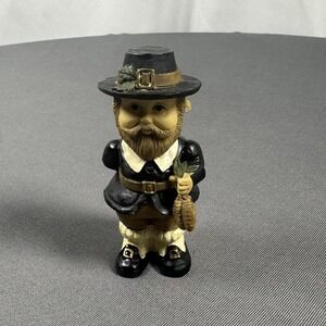 Pilgrim Man Black Hat Buckle Thanksgiving Bob Schneeburg